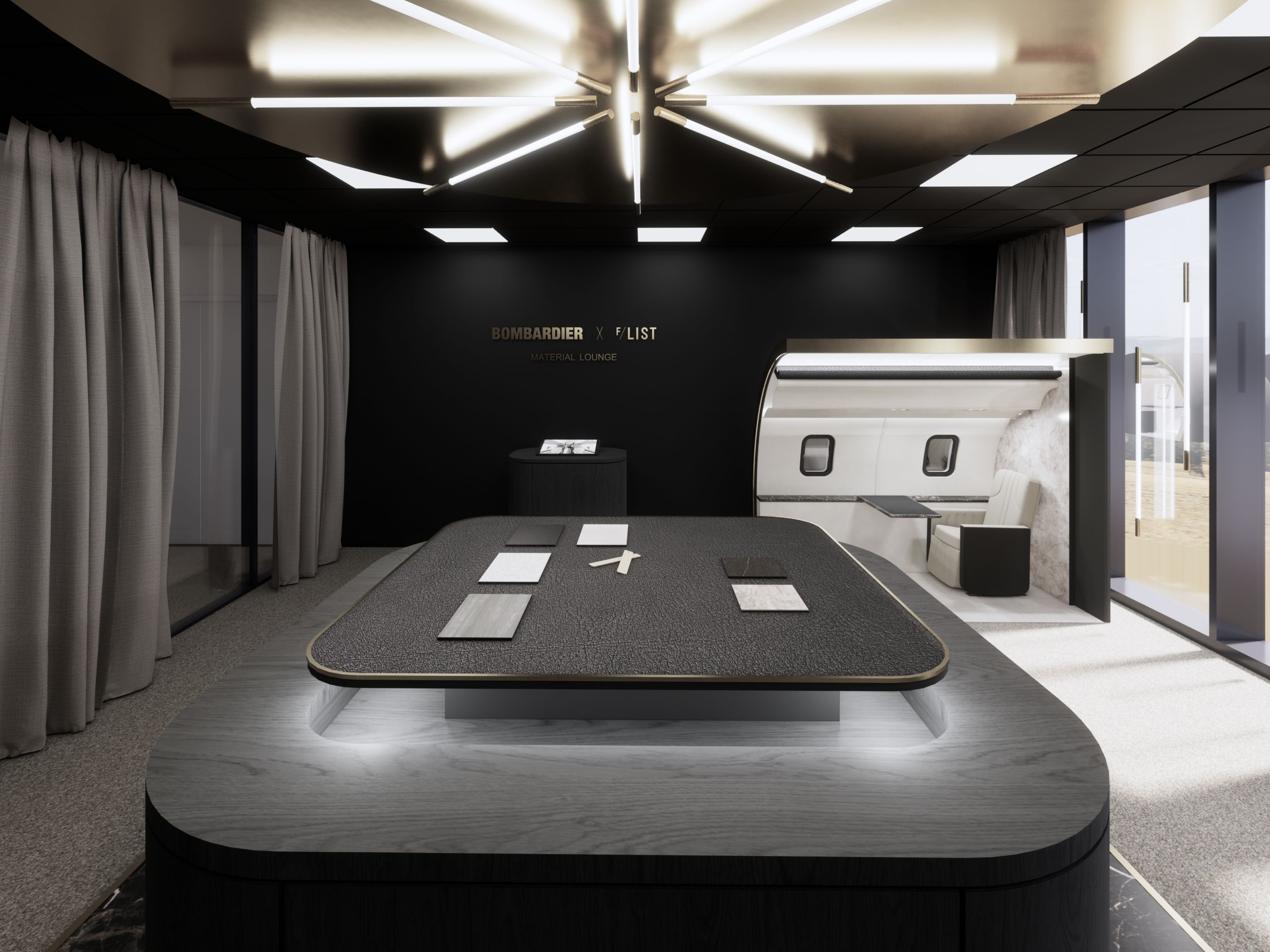 Bombardier x F/LIST Material Lounge