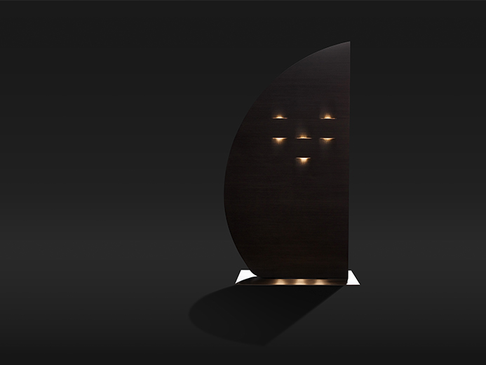 Lightshifter-Technologie von F/LIST: beleuchtete Holzfurnier-Oberfläche mit integriertem Lichtdesign